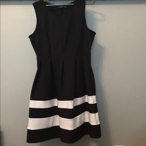 Blake and white striped dress